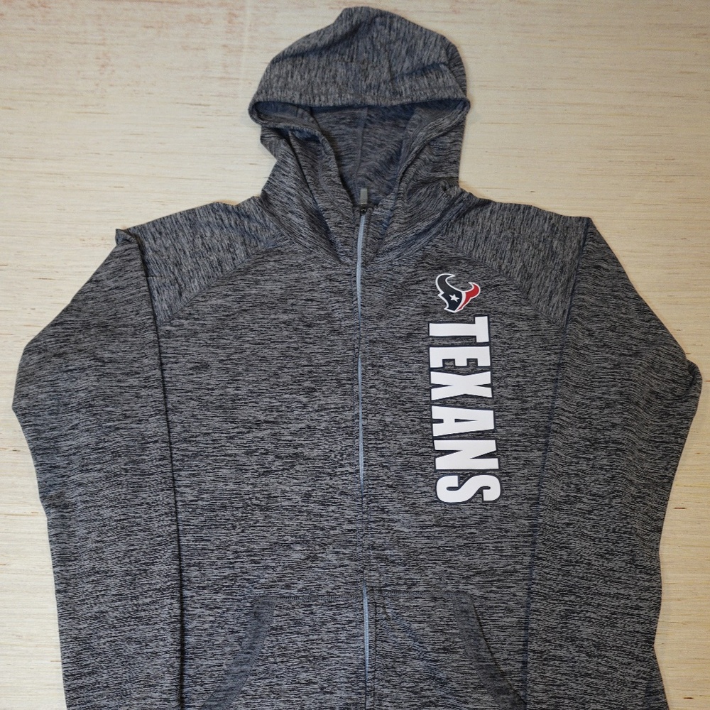 Houston Texans NFL Women’s Full Zip Hoodie XXL Heather Gray Team Apparel